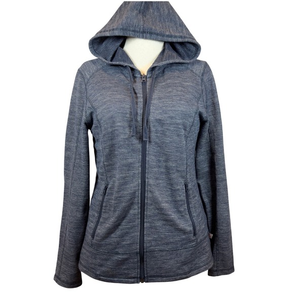Talbots Tops - Talbots Lightweight Full Zip Hoodie Heathered Gray Women's Medium Athleisure